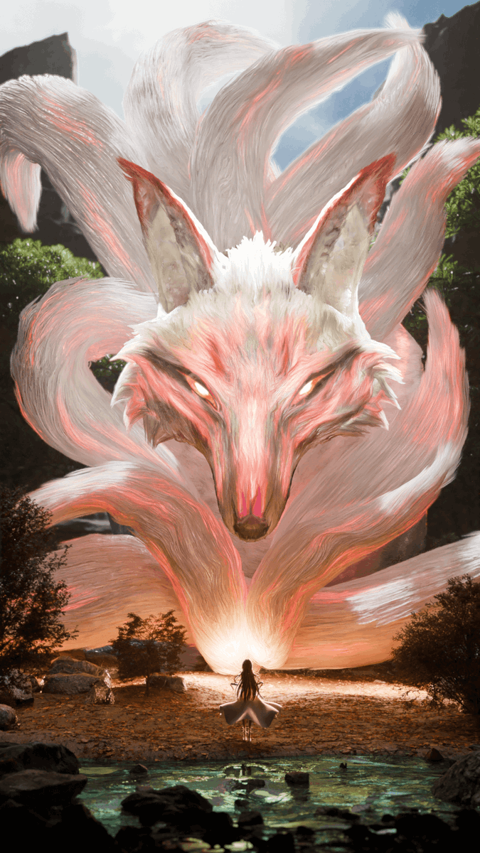 SeongLeng's tweet photo. In an ancient forest, a young girl stands with her back to the viewer. A red fox with bright eyes faces her. The whispering trees create a magical atmosphere, capturing their deep connection.
#renderhubcontest #3dart #blender3d #ContestEntry #Nature #Friendship #Guardianship https://t.co/OOmQymz5IM
