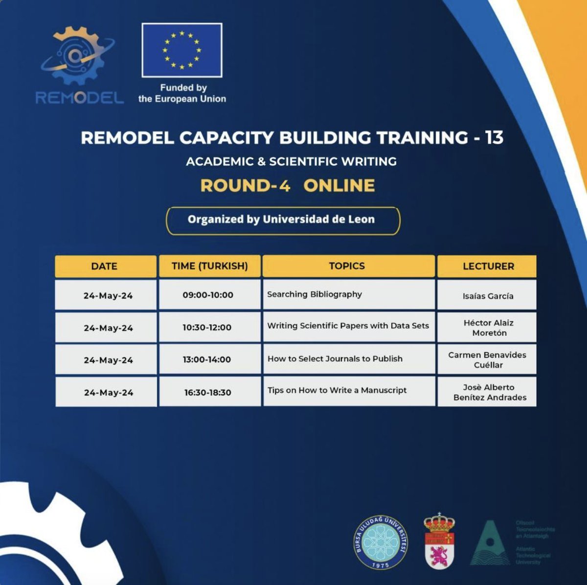 Academic and Scientific Writing workshop registrations are ongoing 🗓 May 24th, 2024
Especially PhD hashtag#students and early-stage researchers; this is a great opportunity for you 📣
#capacitybuilding #horizoneurope #widera #twinningproject
#remodel #innovativebusinessmodels