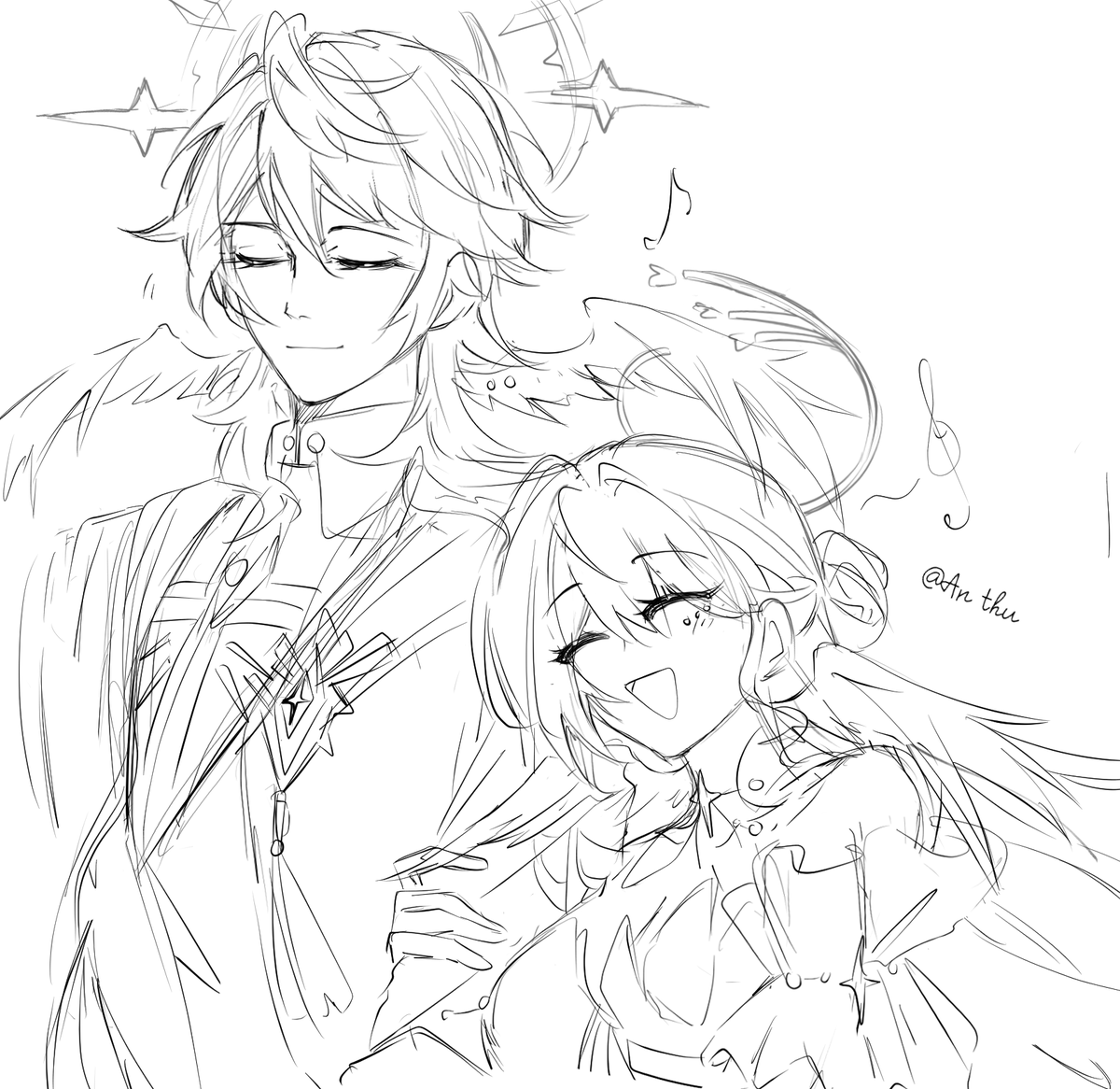 antvt_monkey_D's tweet photo. warm smile towards his little sister.🥰📷

#SundayHSR #RobinHSR https://t.co/b8e07XwVKm