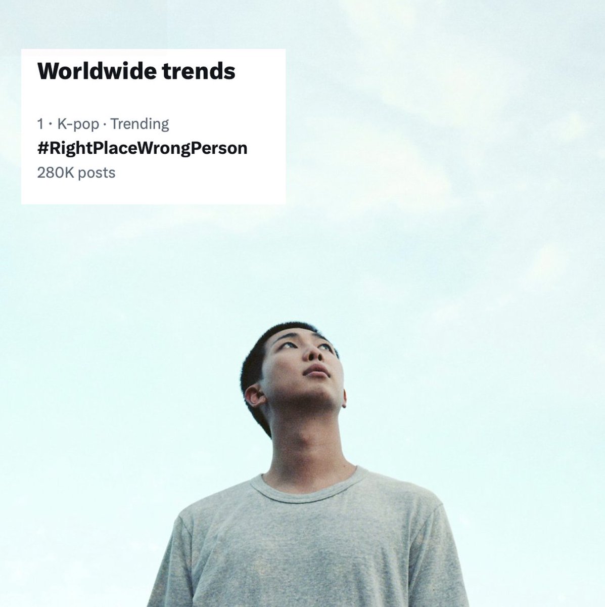 #RM drops his hugely awaited new album ‘Right Place, Wrong Person’ and trends at #1 Worldwide on X with #RightPlaceWrongPerson! 💪💿💥1⃣🌎✖️🔥👑💙 STREAM: rm.lnk.to/rightplacewron…… #RM_LOST #RightPlaceWrongPerson