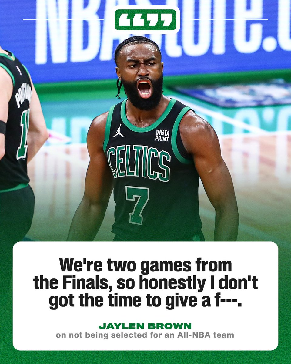 SportsCenter's tweet photo. Jaylen Brown isn't worried about All-NBA teams 😤 https://t.co/y10LwYwxtE
