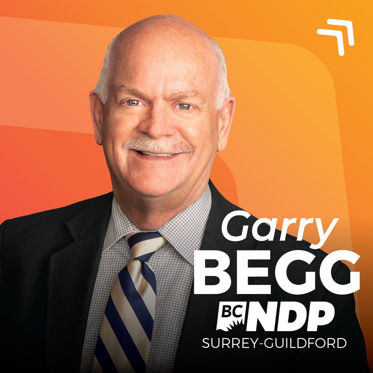 Congratulations to Garry Begg, our BC NDP nominee in Surrey-Guildford. Garry is a twice re-elected MLA with nearly 40 years of experience in progressive law enforcement leadership with the RCMP. Welcome Garry (@garrybeggBC)!