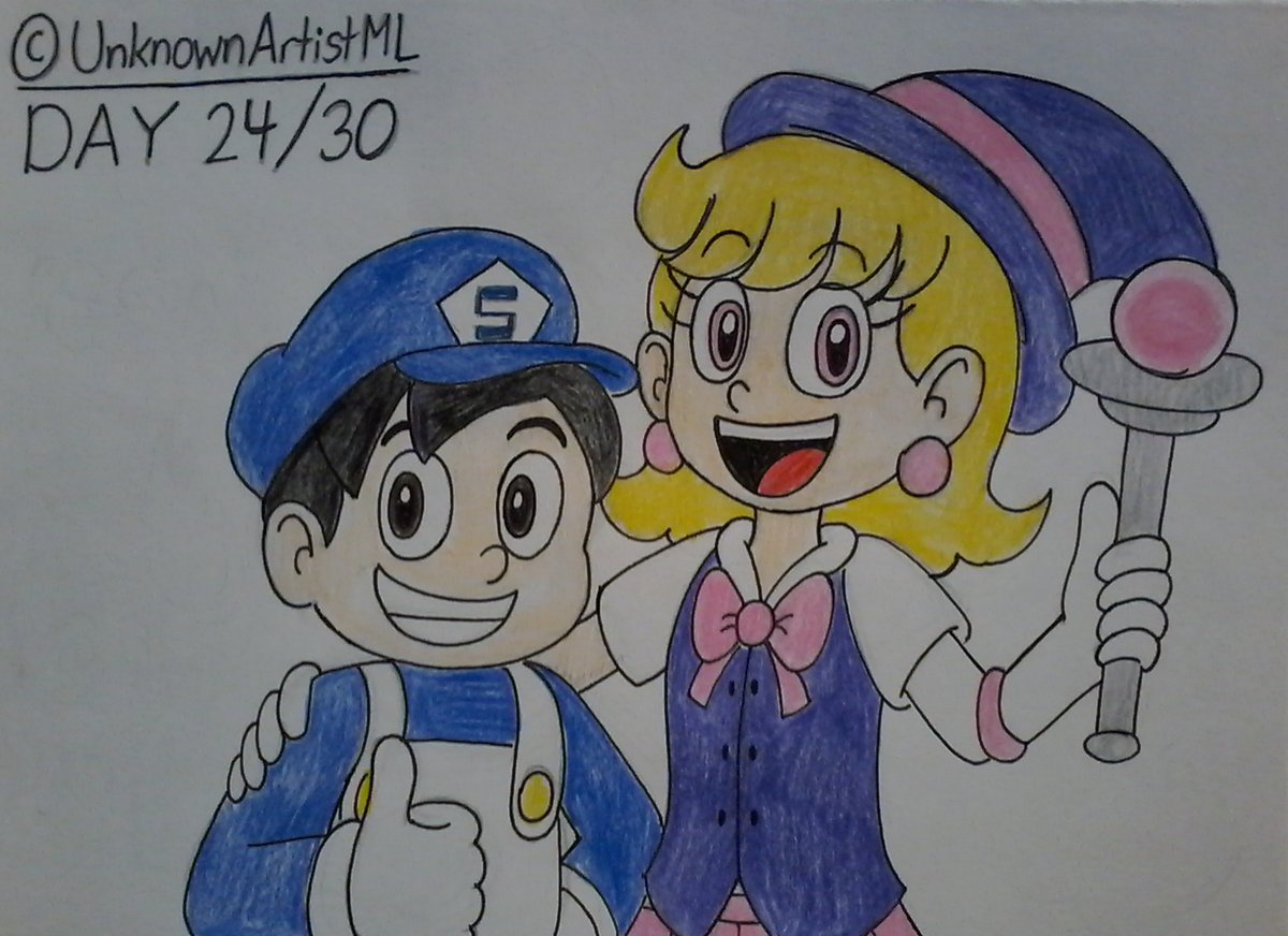 Madeline's MAY-gical Medley DAY 24: Master of Memes Madeline got to meet the meme lord, SMG4! What could possibly go wrong? P.S. Happy Birthday, @smg4official!!! #UnknownArtistML #MadelineMonth2024 #TraditionalArt #OC #OriginalCharacter #Magician #SMG4 #smg4fanart