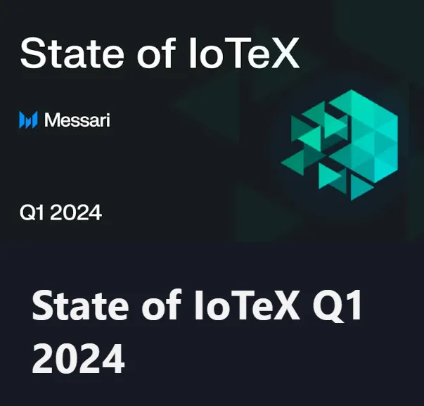 DePIN 赛道洞察（#IoTeX 五月上旬热点）： - @MessariCrypto 发布 IoTeX Q1报告，@iotex_io 网络总质押量环比增长达73% - #DePIN “神兽” Bino 在 IoTeX 社区诞生 - @WayruNetwork 宣布在 IoTeX 推出 TGE - IoTeX 生态项目 @network3_ai 全球节点数量已超过 14 万 更多详情： mp.weixin.qq.com/s/viXlJPgj62OP…