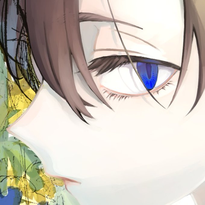 「blue eyes eyelashes」 illustration images(Latest)