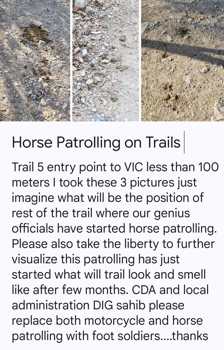 jzee62's tweet image. @CDAthecapital @PakEPAIslamabad @MOIofficialGoP @ClimateChangePK @PakPMO  Please reconsider! Let it be a case of learning and pivoting for improvement ! This patrol can be shifted to Pir Sohawa road.
#SaveMHNP 

📷 @TassadaqMalik5 

@dawn_com @Dawn_News @etribune @thenews_intl