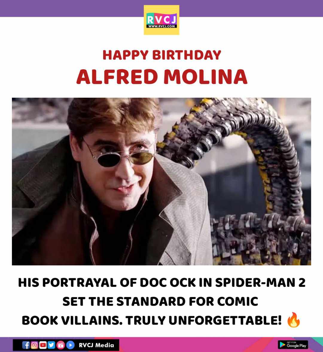 Happy Birthday Alfred Molina

#alfredmolina #docock #doctoroctopus #spiderman2