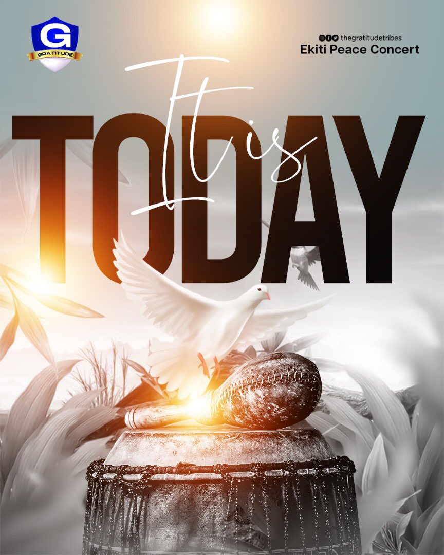 THE WAIT IS OVER!🔥💃🏽🎉

The Ekiti Peace Concert 3.0 is happening today! You don’t want to miss the excitement.
Let us come together to worship and praise God, and pray for a more peaceful community.

WE BID YOU TO COME!💃🏽🎉

#thegratitudetribes #peaceconcert #ekitistate #gospel