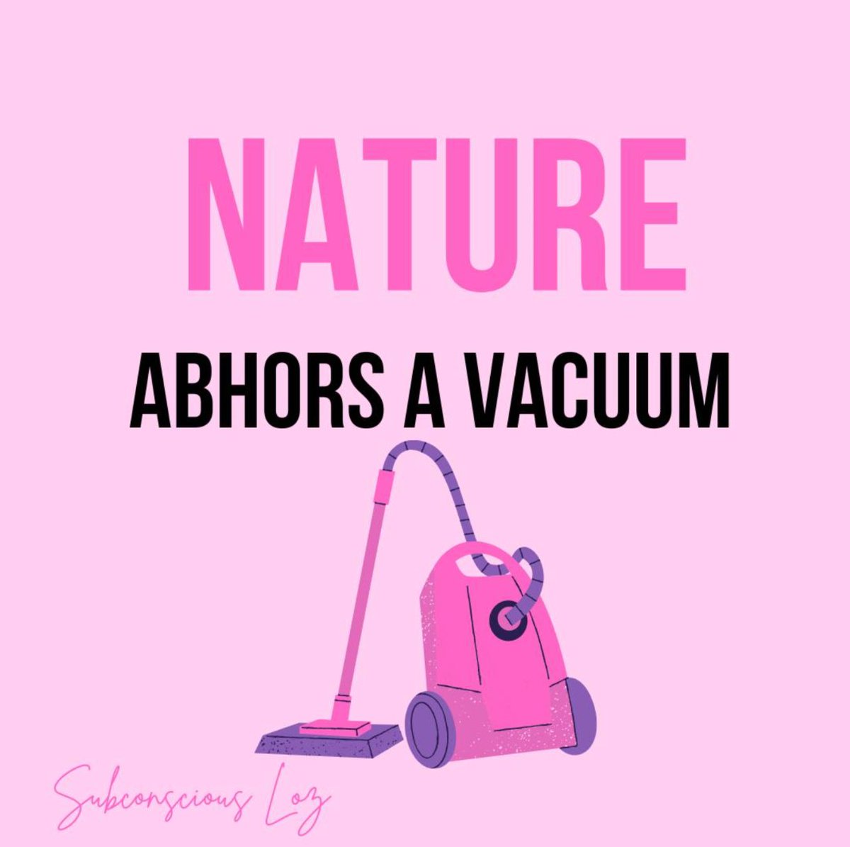 Nature Abhors a Vacuum 🤯

What does that mean ❓
It means you can’t just get rid of something because something else will just get sucked into the black hole you’ve created of nothingness.

#LawOfAssumption #Manifestation #ChangeYourLife