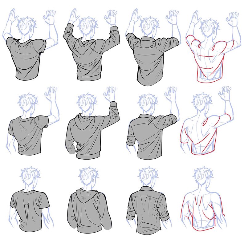 #XPPenTutorial Time! 😊
The creases in the back of clothing can be so difficult to visualize, but this is such a good resource to have.  👗

Credit: talented @miyuliart

#gamedev #animationdev #characterdesign #anime #manga #ART #arthelp #artips #xppenca