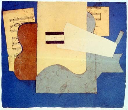 Guitar and sheet of music, 1912 linktr.ee/picasso_artbot
