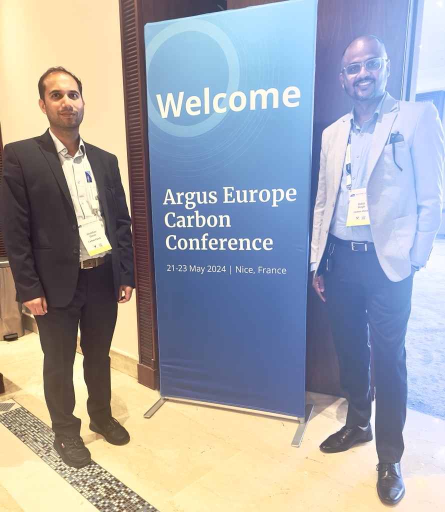 carboncheckdoe's tweet photo. 🌍 Carbon Check was honored to participate as a Bronze Sponsor at the Argus Europe Carbon Conference in Nice, #France.

#CarbonCheck #ArgusEuropeCarbonConference #Sustainability #CarbonMarkets #ClimateAction #VoluntaryCarbonMarkets https://t.co/syVSn92SLT
