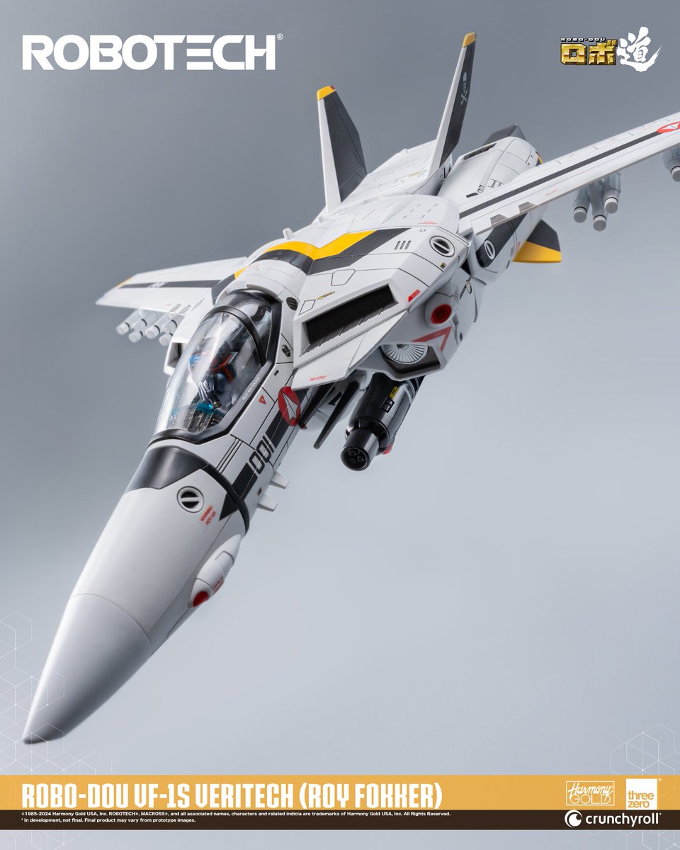 ROBO-DOU ROBOTECH VF‐1S Veritech (Roy Fokker) stands approximately 8” (20.3cm) tall in Battloid configuration, and can be fully transformed between Fighter, Guardian, and Battloid modes.

bit.ly/VF1SVeritechRo…

#Robotech #VF1S #Veritech #RoyFokker #collectibles #figures