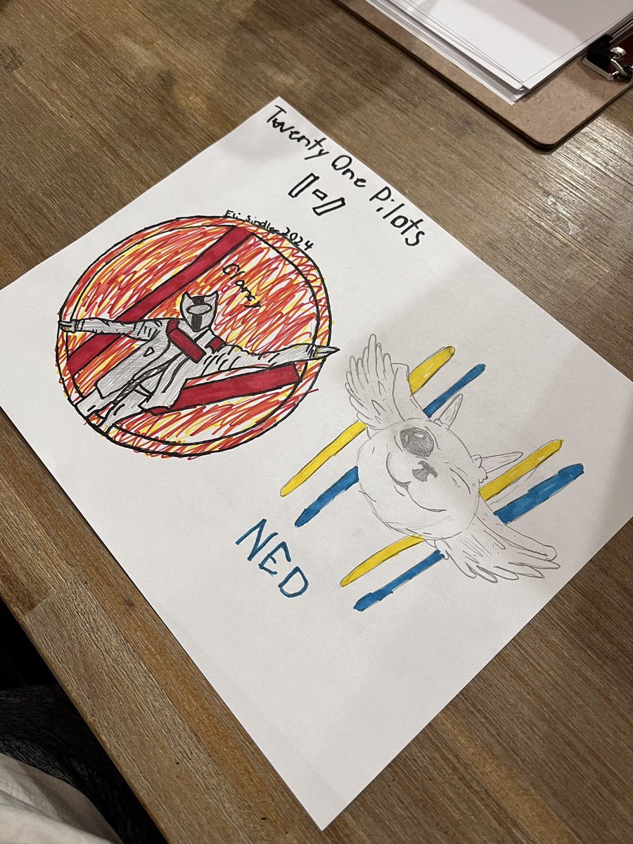 RubyAngel202's tweet photo. Twenty one pilots themed art night with the kiddos before the livestream. https://t.co/LDS9rns7Qe