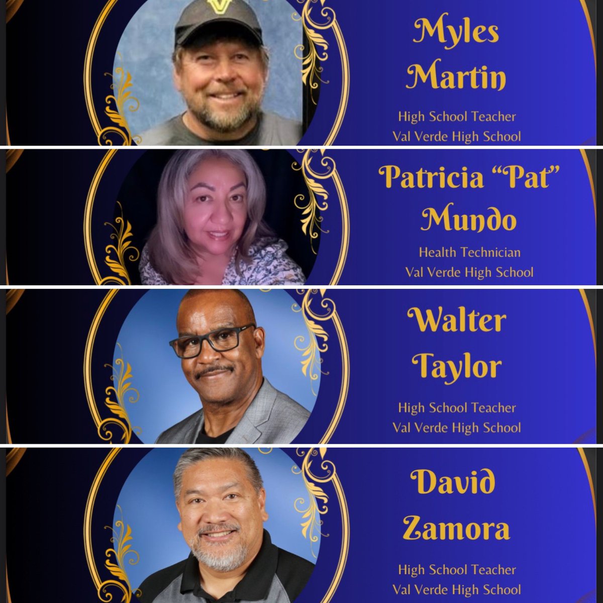 Congratulations to our VVHS retirees.  Thank you for your service! Best wishes! 👏🏽👏🏽👏🏽💛🖤💛👏🏽👏🏽👏🏽