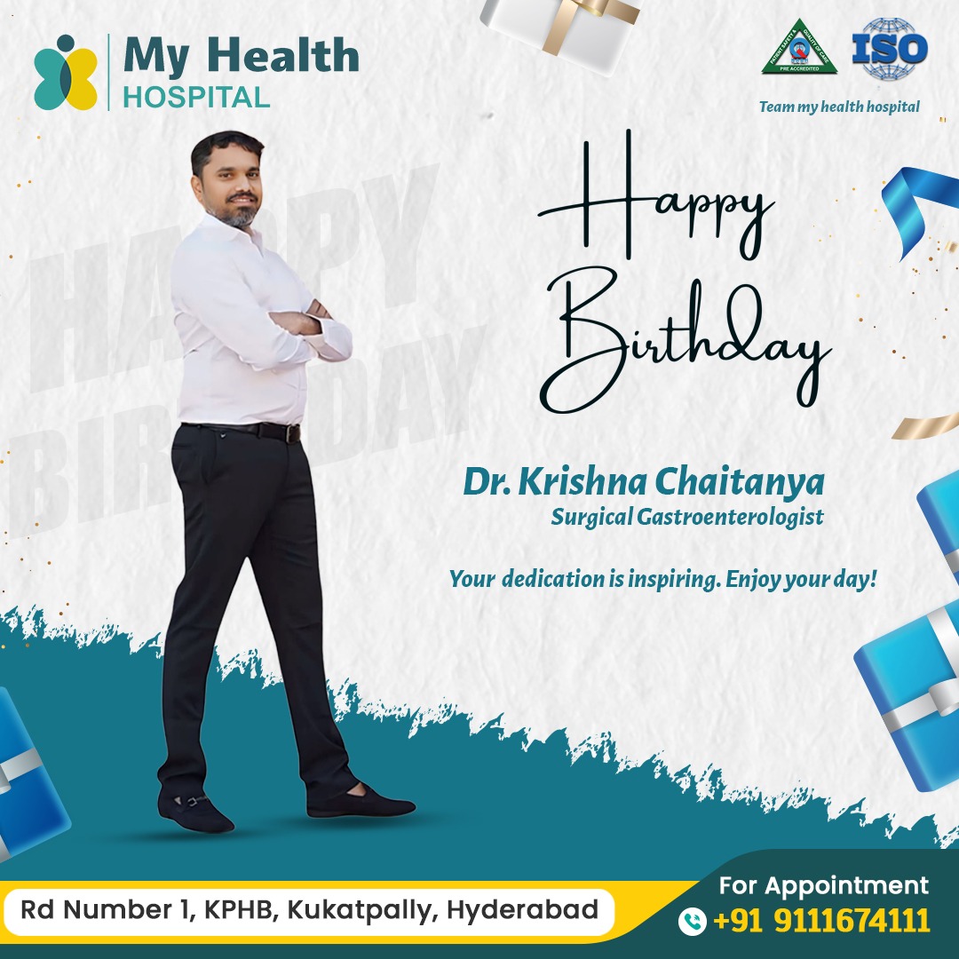 Happy Birthday, Dr. Krishna Chaitanya Vattem! Your expertise and dedication inspire us all. Wishing you a year of joy and success! #HappyBirthdayDrKrishnaChaitanyaVattem #Gastroenterologist #TopDoctor #HealthcareHero #MedicalExpert #GastroSpecialist #DoctorLife #Healthcare