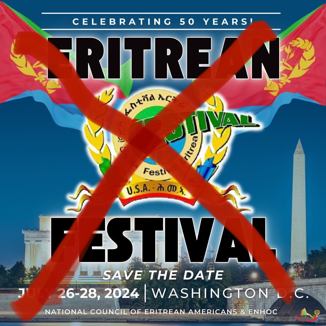 We call on USA to take immediate action by stopping this act of #TransnationalRepression in our nation’s capital by the anti-American #Eritrea|n regime scheduled to take place July 26-July 28 in Washington D.C. The #Eritrea|n regime & their new diaspora army named “The 4th