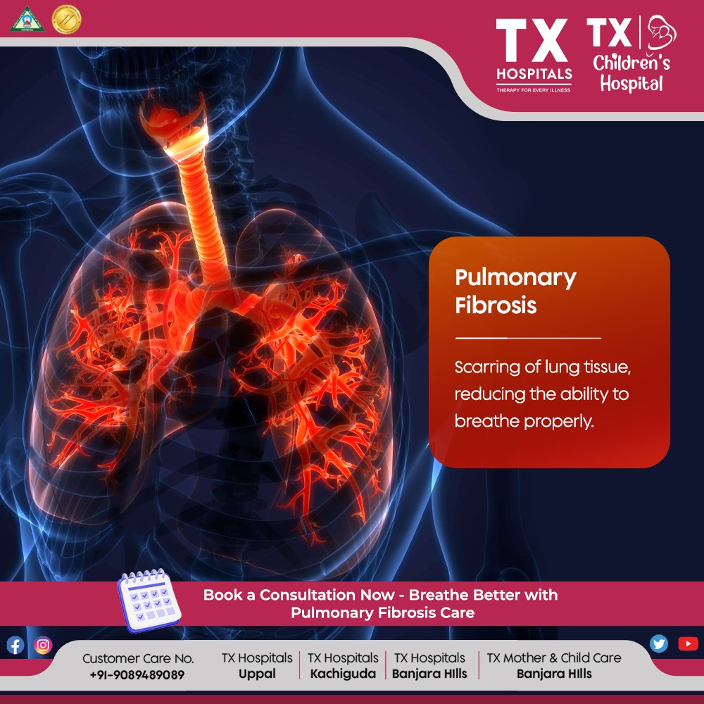 Struggling with Pulmonary Fibrosis? 🫁 Improve your breathing with expert care. Book a consultation today. Book Now: txhospitals.in/specialities/p… Call Now: +91- 9089489089 #LungScarring #BreatheWell
