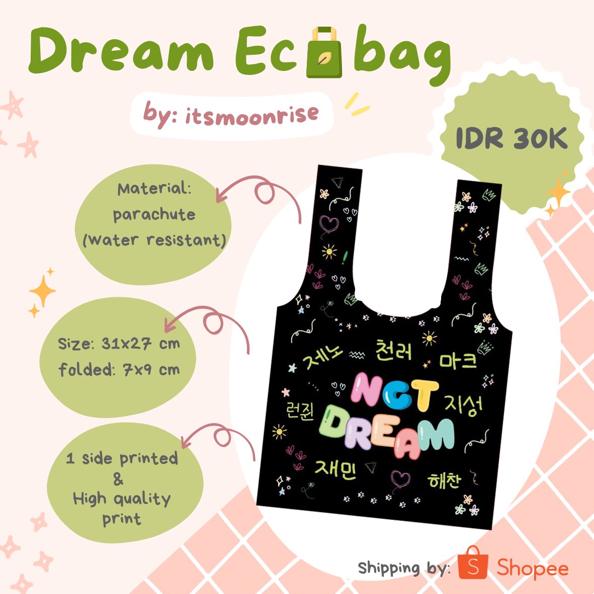 itsmoonrise's tweet photo. OPEN PRE-ORDER ECOBAG / SHOPPING BAG BY @itsmoonrise OPEN PRE-ORDER ECOBAG / SHOPPING BAG ♻️ BY @itsmoonrise 

🌱DREAM ECOBAG🌱
💵 30.000
📍 Surabaya
📝 https://t.co/k0RegoH7b4
📆 PRE - ORDER : 24-31 Mei 2024 https://t.co/Kg6h2SOqpv