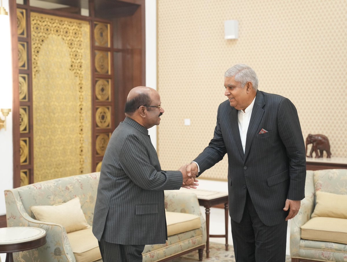 Hon’ble Governor of West Bengal Dr C V Ananda Bose ‘s first visit to Hon’ble Vice President of India‘s new Vice President House in New Delhi today
