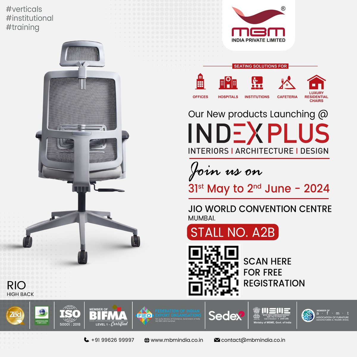 mbmindiapvt2's tweet image. Unleash the Power: Explore our game-changing new product!
launching @ #INDEXPLUS
Save the date and plan your visit:
📅: May 31st - June 2nd, 2024
📍: Jio World Convention Centre, Mumbai
To register, please click the following link: bit.ly/INDEXPLUSMUMBAI