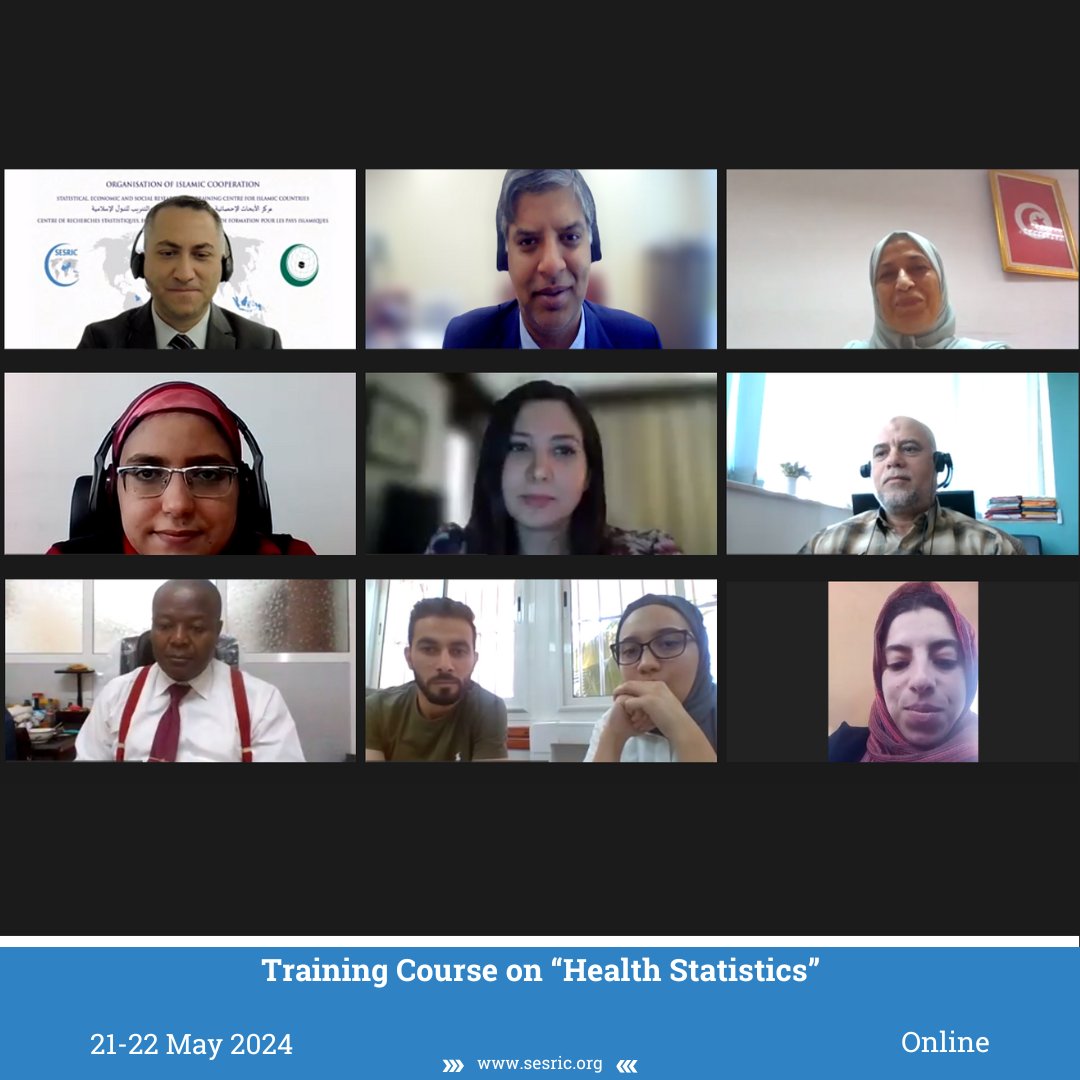 sesric's tweet photo. SESRIC organised a Training Course on “Health Statistics” as part of its #StatCaB Programme.

The training brought together 1⃣0⃣ participants from the NSOs and Ministries of Health of 6⃣ @OIC_OCI French-speaking countries. The course was provided by the National Health Institute (INSP) of the @MinsanteTn of Tunisia.

➡️Find out more: https://t.co/1Kuyqx5hcn