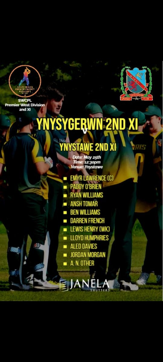 Squads for tomorrow's games  👇💛💚💛💚