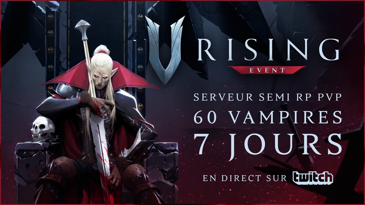 Ce soir il parait que je serais sur ce serveur V Rising avec une équipe ... Pas comme les autres ! Composé de <a href="/Pawmy_/">Pawm__</a> <a href="/fahfnyr/">Fahfnyr</a> et Kanif !

Donc si vous voulez voir la POV de la team Don Taveine ce sera sur mon live : twitch.tv/krapoplay_fr

à PARTIR DE 20h !
