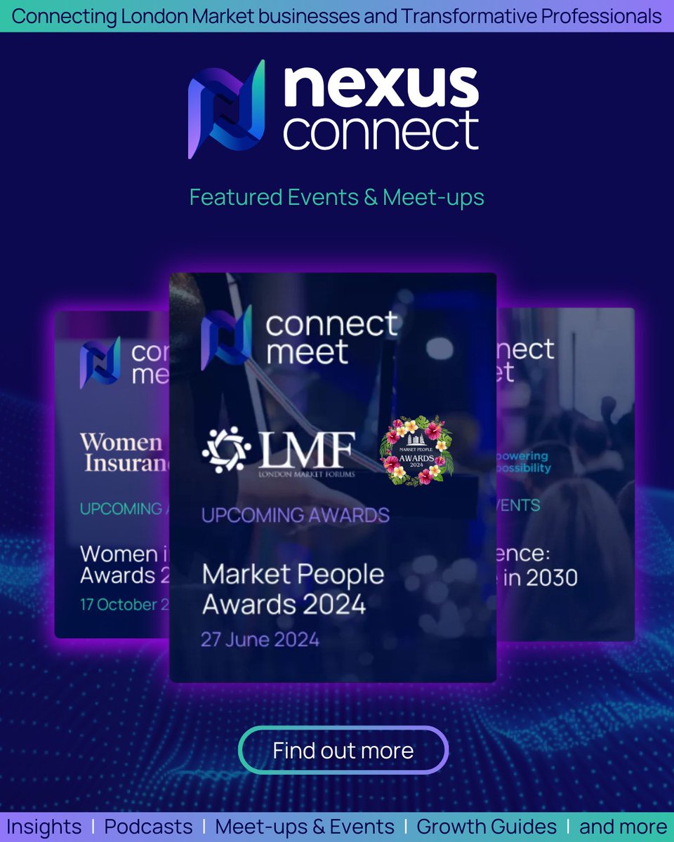 Nexuslearn's tweet image. 🏆 Nexus Connect | Featured Events 🏆
LMF Market People Awards 2024

The 7th Market People Awards is back and will take place on Thursday 27th June 2024.

lmforums.com/EventsCentre/M…

#LMForums #LMF #LondonMarket #LMFAwards #NexusConnect #LondonMarket #EC3