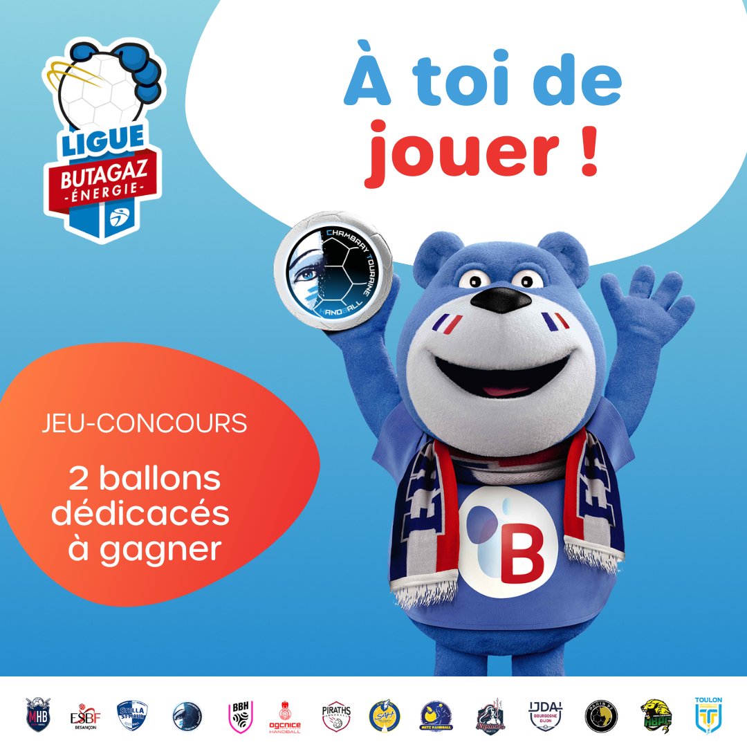 #JeuConcours 🎁 Comme toujours, Bob, #LePlusChaudDesSupporters, a pensé à vous en vous ramenant 2 ballons dédicacés par @CTHandBall.
Pour jouer :
👆 abonne-toi à @Butagaz et @LFH_Officiel
🔁 retweet ce post avec un message pour la #LigueButagazEnergie
(Tirage au sort le 28/05)