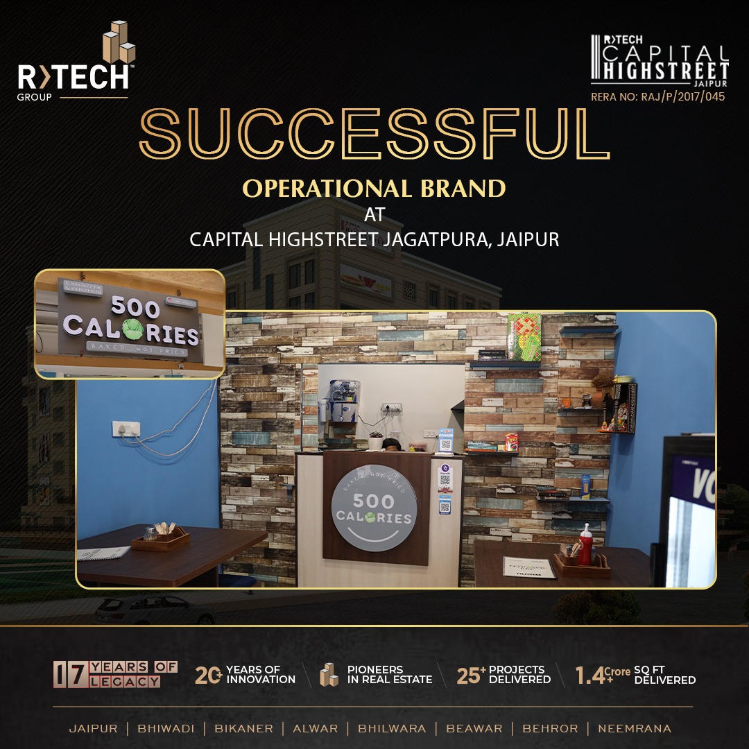 rtech_group's tweet photo. 500 Calories: Your Go-To Baked Food Brand at Capital Highstreet, Main Mahal Road, Jagatpura, Jaipur, Known for Healthy and Delicious Choices
Visit - https://t.co/vT4G0Jswv6
#Rtechgroup #construction #bakedfood #capitalhighstreet #jaipur #foodlove #visittoday https://t.co/hxRudznKYJ