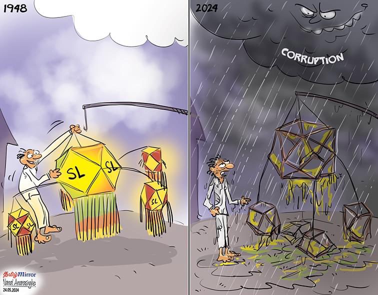 Cartoon by @NamalAmarasing #lka #SriLanka #vesak #vesak2024 #EconomicCrisisLK