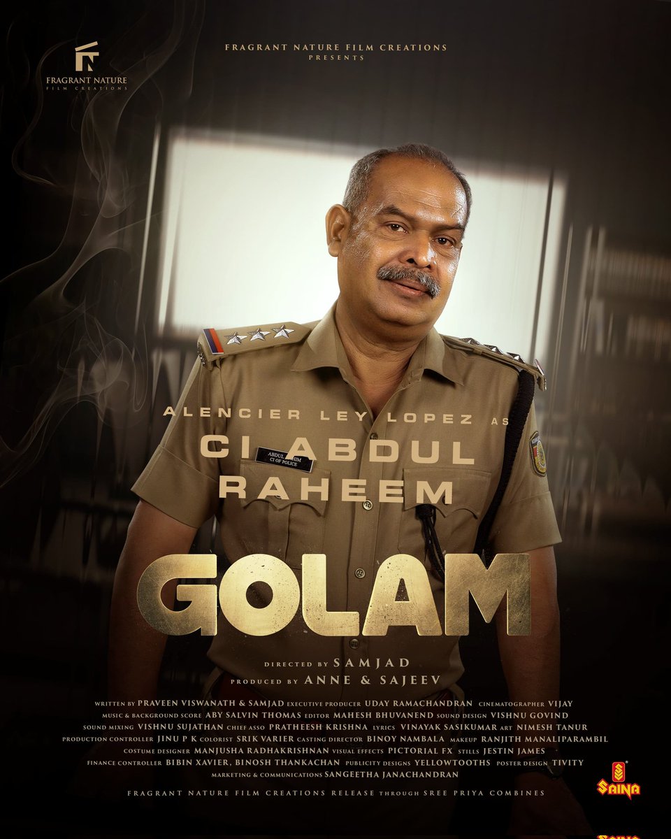 Alencier Ley Lopez as CI Abdul Raheem💫 Golam coming soon to theatres near you!✨

#golammalayalammovie #fragrantnaturefilmcreations #annesajeev #sajeevpk #udayramachandran #ranjithsajeev #dileeshpothan #alencier #sidhique #kaarthikshankar #chinnuchandni #storiessocial