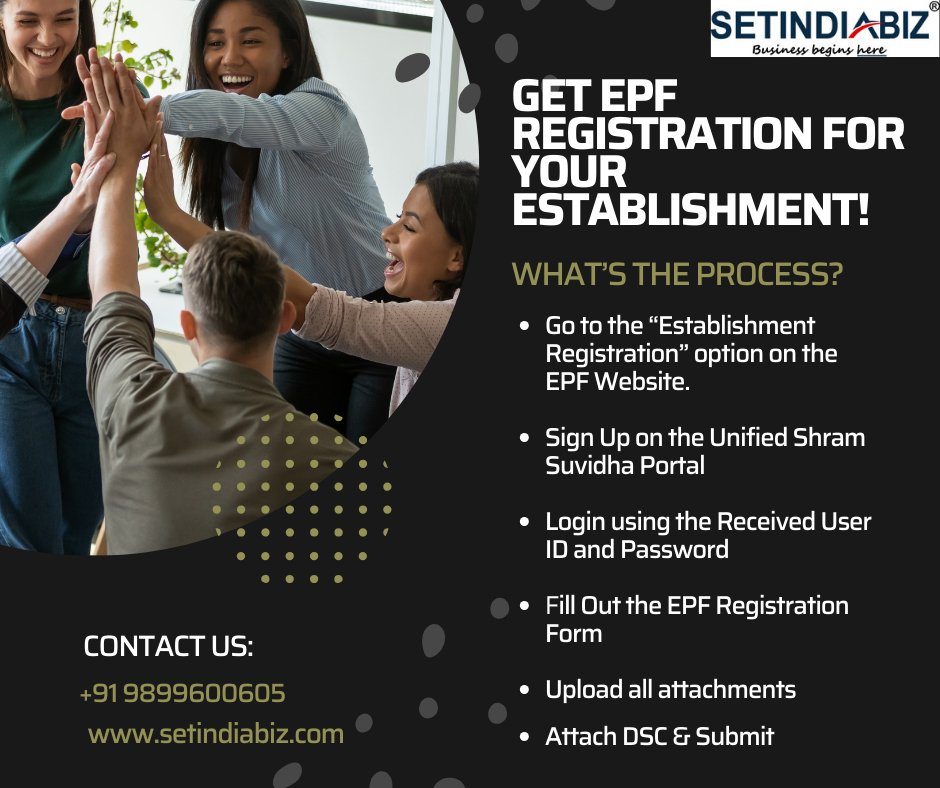 setindiabiz's tweet photo. Running Your Establishment with More than 20 Employees?
Indian Labour Laws make PF Registration Mandatory for You!
Consult Our Experts for the Detailed Process @ https://t.co/lwx1Hq0z0R 
#EPFregistration #providentfund #setindiabiz https://t.co/2IkErLOFeG