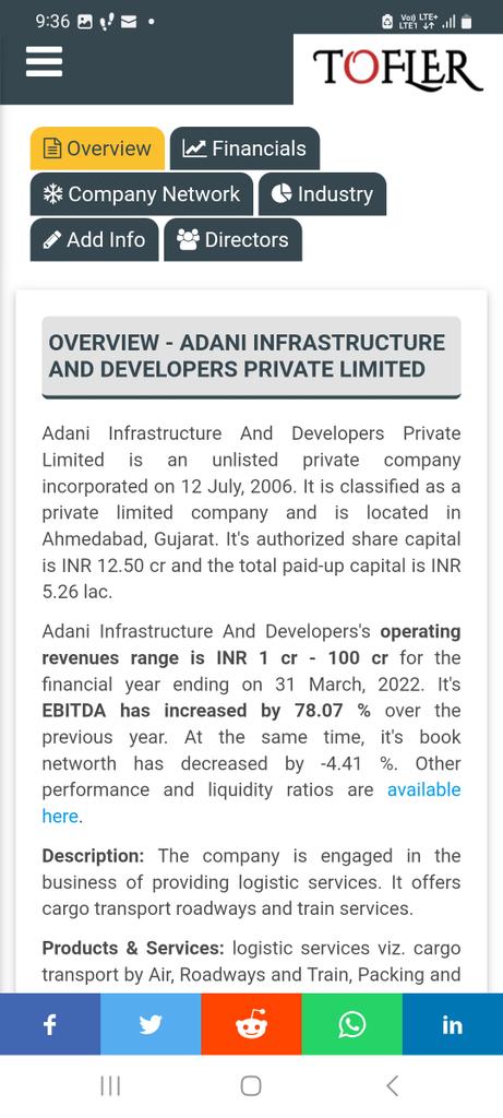 NaviMumbaiWetl1's tweet photo. @SloganMurugan @amitabhnayan @sunnyagro @akshay_journo @ranjeetnature @TamhiniGhat @singh_sonu @dharmeshbarai @tweetsvirat @BNHSIndia @CIDCO_Ltd @AdaniOnline @HardeepSPuri @JM_Scindia @DGCAIndia @PMOIndia @AmitShah @moefcc @IndianExpress @CMOMaharashtra @anandmahindra @Awhadspeaks @citizenmatters @Dev_Fadnavis @AjitPawarSpeaks @ANILGALGALIRTI @anjaya1905 @cdmpatra One of the many subsidiaries of @AdaniOnline company. Same group is developing #NMIAL.  Both projects with @CIDCO_Ltd 
@suchetadalal @VishalBhargava5 @MoneylifeIndia 
#mystery #mistry #9PBR #birdwatchers #doublespeak #palmbeachlandscam #7000crScam #cidcobuildernexus 
#humanlife https://t.co/EpZkBHT3tD