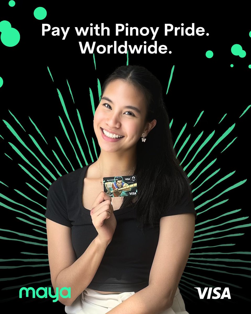 vmgasia's tweet photo. Jamie can #PayWithPrideWorldwide while treating herself with her limited-edition Paris 2024 Olympics-themed Card! 💚
Get yours on the Maya app for a chance to win an all expense paid trip to see The Olympic Games live! 🇵🇭
@mayaofficialph #MayaVisaParis2024 #JamieLim #VMGTalent https://t.co/5gnudukrhY