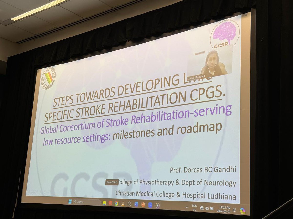 GCSR_LMIC's tweet photo. Our founding members @johnsolomon78 and @DorcasGandhi presented #GCSR research work on “Tailoring clinical practice guidelines (CPGs) for stroke rehabilitation in LMICs” at #WCNR2024
@suresh_lshtm @GUrimubenshi @Vinny198522 @MarikaDemersOT @ranj_ety @AVERTtrial @Coralie_English https://t.co/MCcewmQ3H6