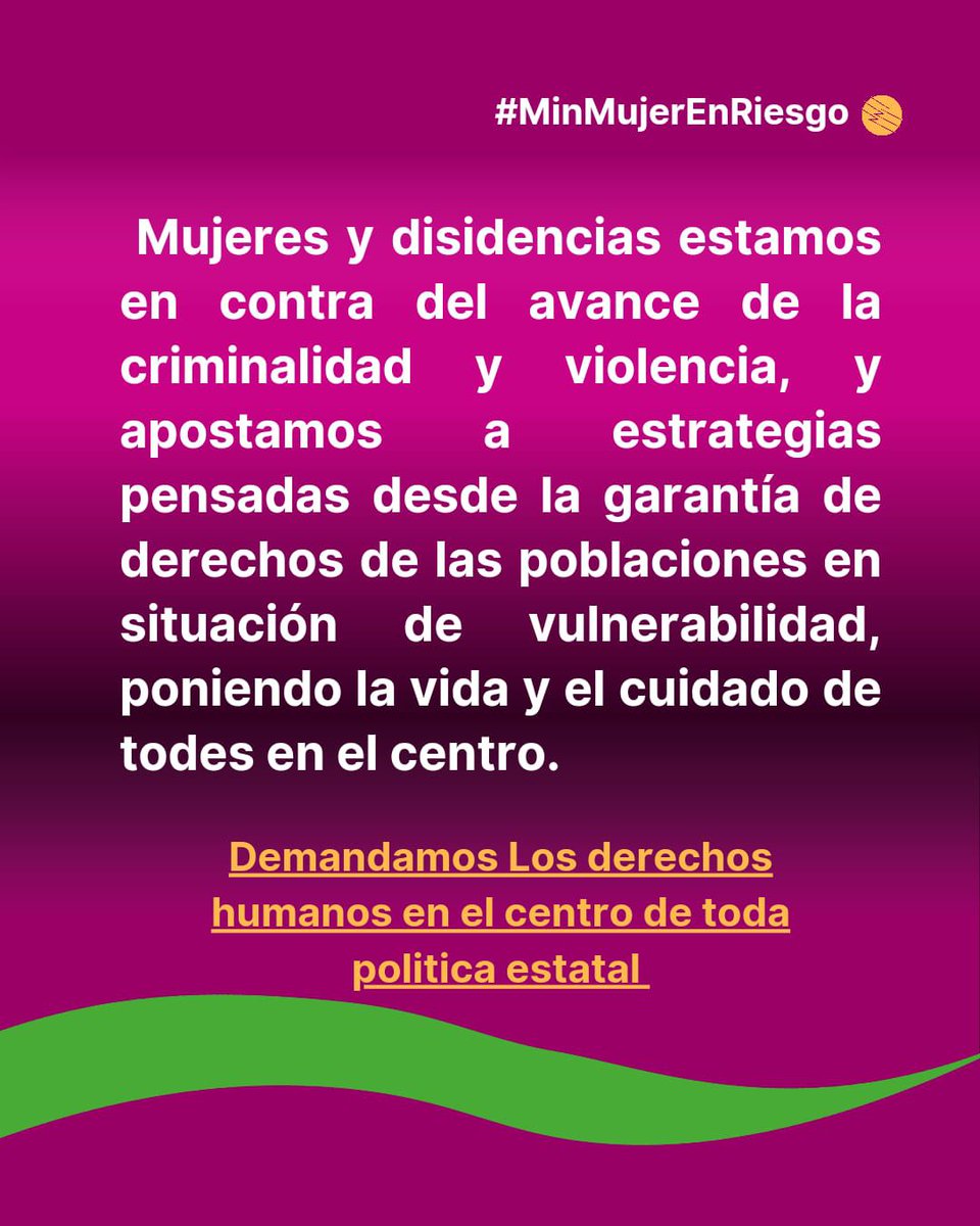 CeciliaMenaC's tweet photo. LA HISTORIA NOS REQUIERE UNIDAS
@DanielNoboaOk @DDHH_Ec  Rechazamos cualquier intento de desaparecer el Ministerio de la Mujer y DD.HH. Exigimos presupuesto justo para la Prevención, atención protección y restitución de derechos #MinMujerEnRiesgo https://t.co/uhV05Vwvcl