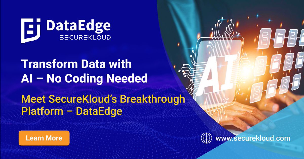 SecureKloudTech's tweet image. #DataEdge's No-Code Platform simplifies coding complexity, enabling instant insights and automation of data processes from ingestion to analysis, paving the way for a scalable and transformative future.

Talk to us: securekloud.com/contact-us

#NoCodeAI #Innovation #AIRevolution