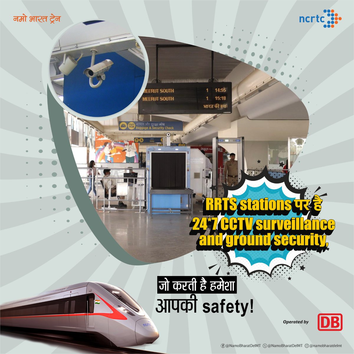 With round-the-clock CCTV surveillance and ground security, #RRTSstation ensures the safety of every commuter. 

#NCRTC #DBRRTS #RRTS