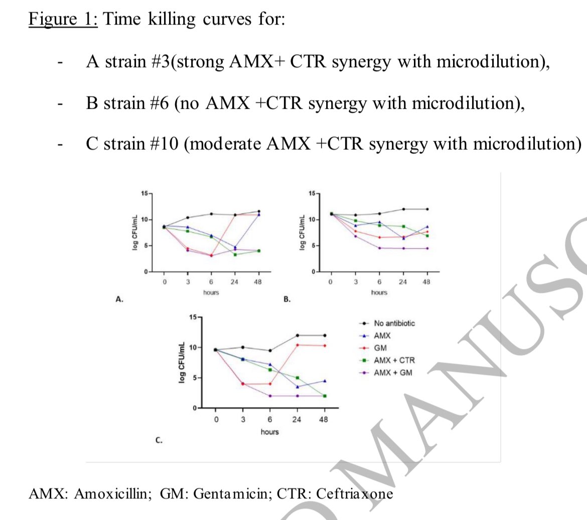 infeccHRUmalaga's tweet photo. Infección #Listeria importante gravedad☠️, tratamiento elección #amoxicilina +/- #gentamicina por SINERGIA, pero NO siempre podemos usar aminoglucosido😢@OFIDJournal: SINERGIA IN VITRO🧫Amoxicilina+ceftriaxona 93% cepas testadas.Futuro tratamiento?💪🏻
🔗🆓👉🏻https://t.co/ouvl0Sm3Oz https://t.co/nZTYY9GGi3