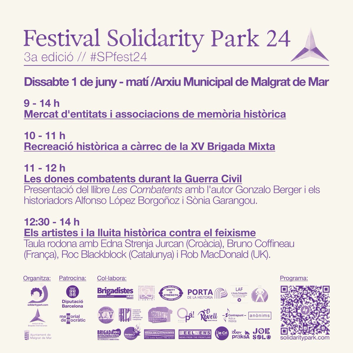 Dissabte 1 de juny al matí al festival del Solidarity Park #SPfest24