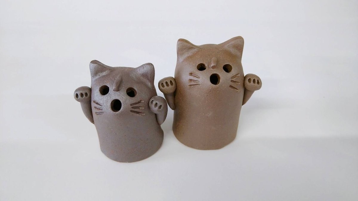 猫とハムスターの埴輪 猫とハムスターの埴輪