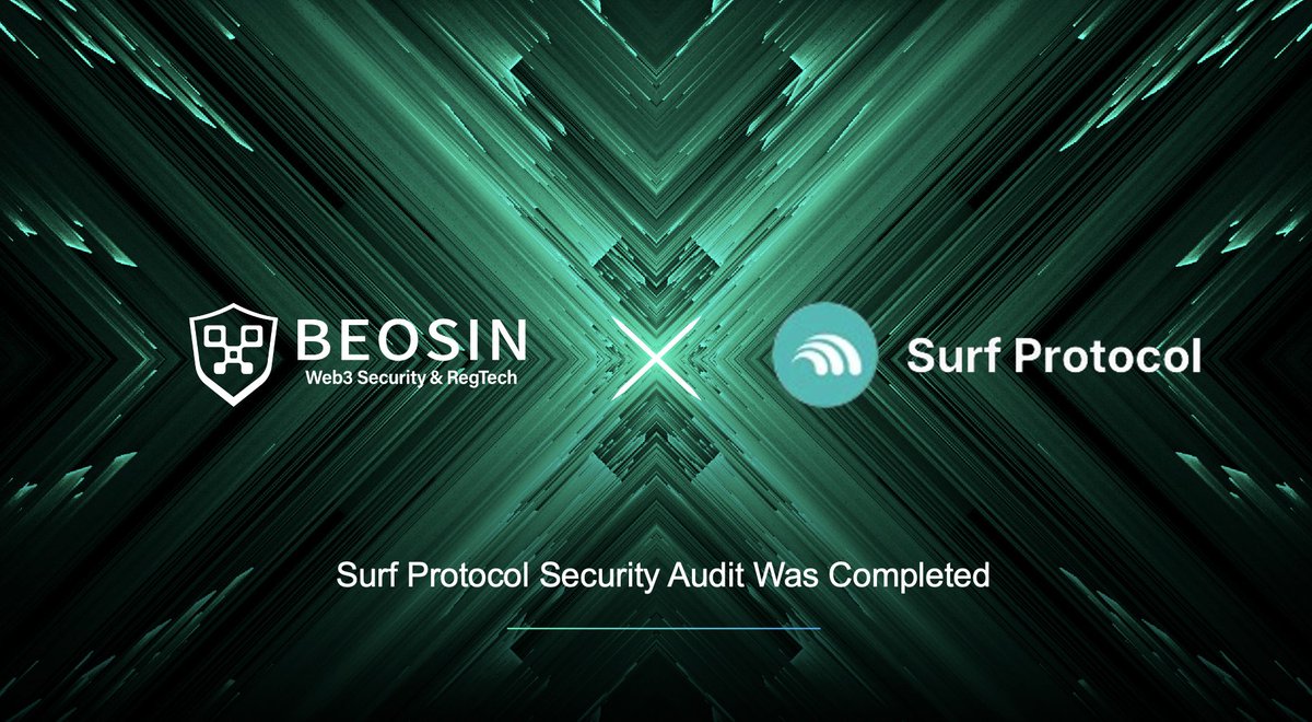 🎉We are pleased to announce that we have completed smart contract audit service of @surf_protocol. 🚀Surf Protocol is the top perpetual DEX on Bitcoin L2 and distinguishes itself by being selected for Binance Lab’s MVB program. 🔗Audit Report🔽 beosin.com/audits/Surf%20…