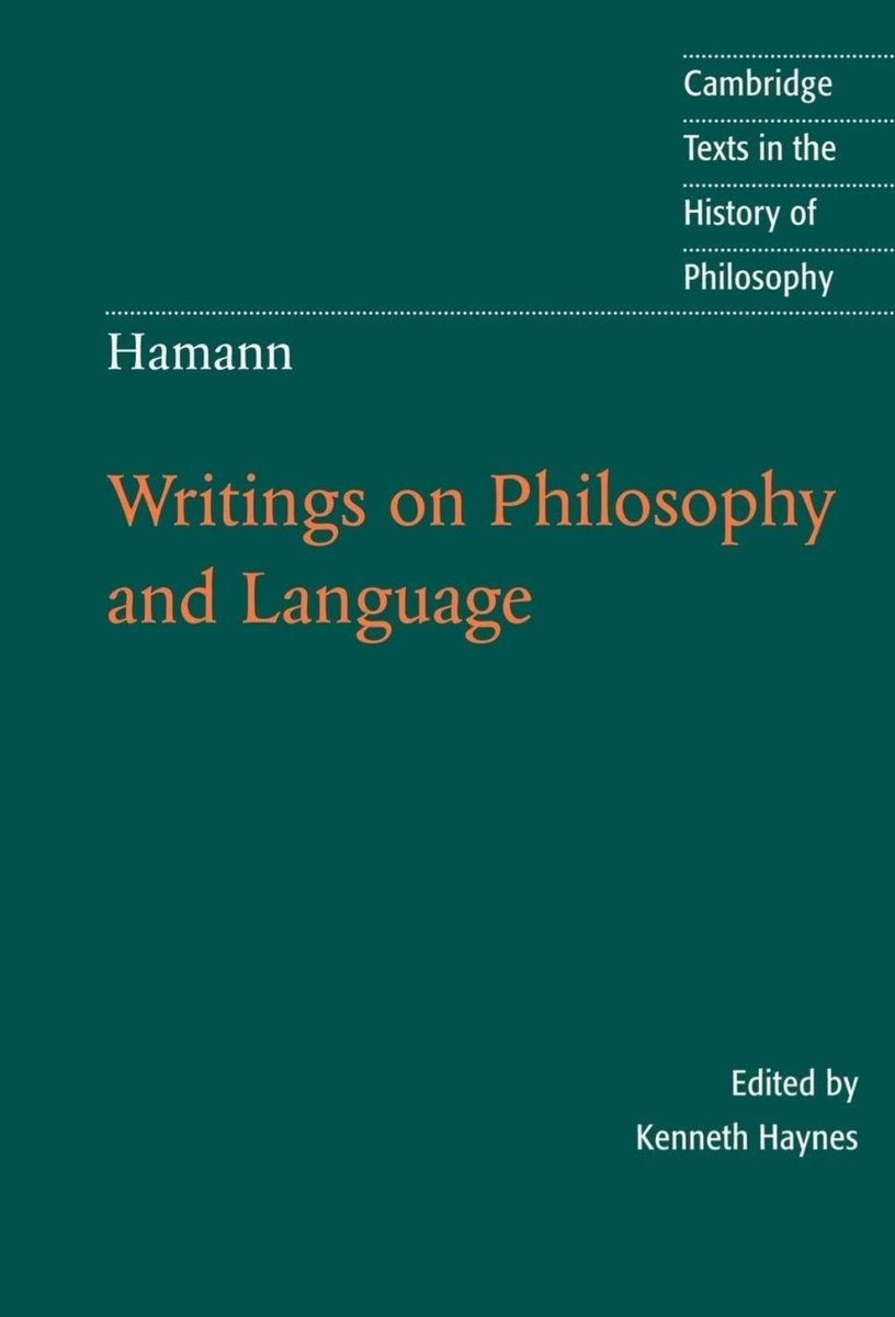'This volume presents a translation of a wide selection of his essays, including both famous and lesser-known works. Hamann's enigmatic prose-style was deliberately at odds with Enlightenment assumptions about language.'