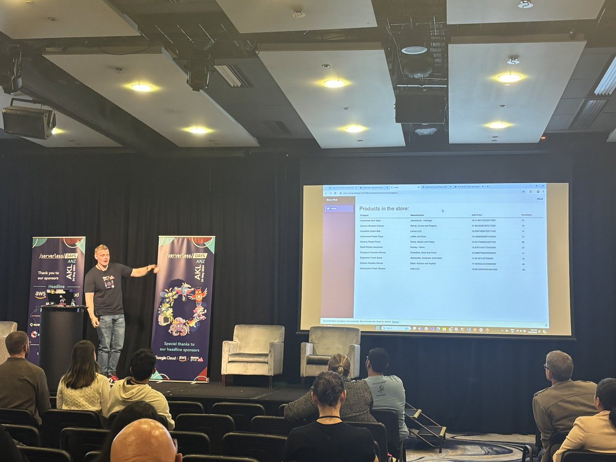 Well done <a href="/willvelida/">Will Velida 🇺🇦</a> - the live demo working is the cherry on top of a wonderful day at #SLSDaysANZ