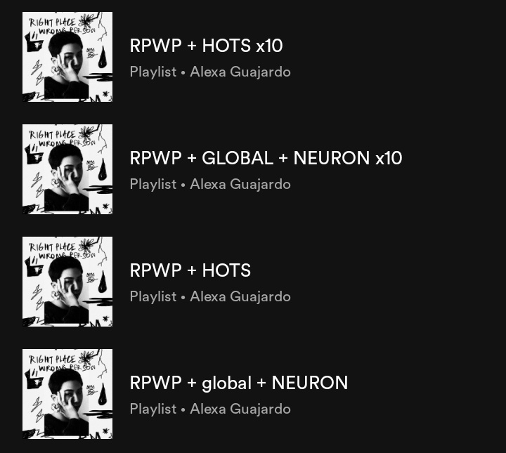 Alexajumpol's tweet photo. ARMY, les dejo unas playlist para #Rightplacewrongperson 🖤

1- #RPWP + global + #NEURON  x20 
https://t.co/isAKt47Azw

2- #RPWP + global + #NEURON  x10 
https://t.co/GYdyKA1cBN
RM IS COMING
RPWP TODAY
LOST IS COMING 
RIGHT PLACE WRONG PERSON
#RM_LOST
#RightPlaceWrongPersonRPWP
+ https://t.co/r95lIrFkWi