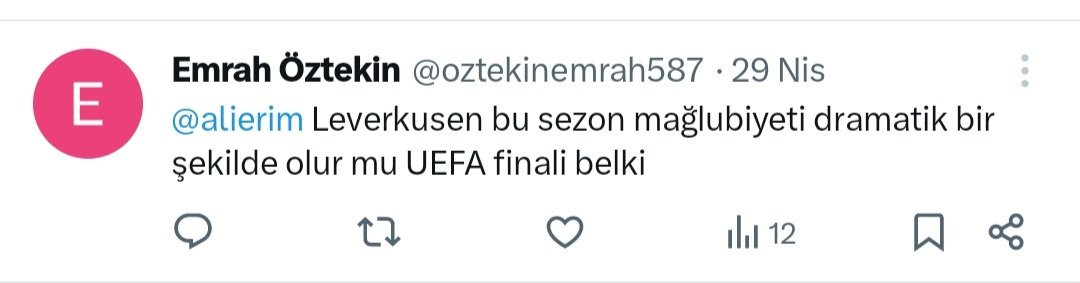 Ali abiye attım okumadı konudan bağımsız ama