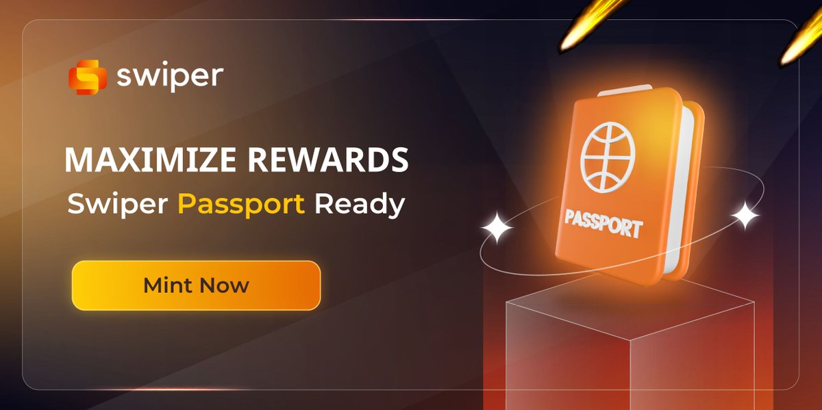 SWIPER PASSPORT is ready with Swiper Score! Higher scores bring you perks in the Swiper ecosystem:

- NFT Team airdrop in Star Manager
- Credit boost in Social Hub
- Exclusive Social Mining Pool
- Real yield from the platform

What's your Swiper Score? Share your passport image