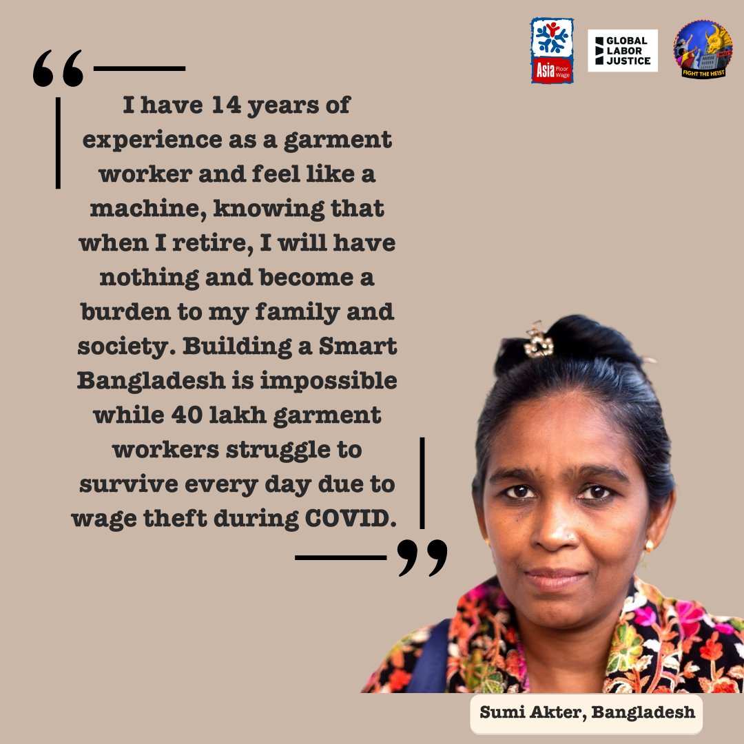 Join Sumi Akhter, a former Ha-meem Group worker, for the webinar ‘Nike's Equality Lie: Workers Speak Out’ and hear her powerful story of resilience and justice.
Register: bit.ly/4dF0kOL
Together, we can make a difference.
#WorkersRights #COVIDImpact #WorkersSpeakOut
